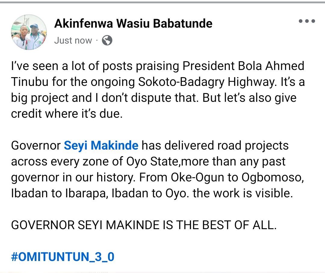 akinwasbab's tweet photo. Abinmbola Adekanmbi is the continuity of the Good governance of H.E. Seyi Makinde. 

#OMITUNTUN_3_0

@BAM_2027 @Bim https://t.co/9xHDWEQbYU
