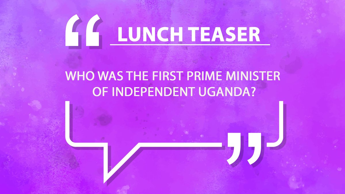 coufamilytv's tweet photo. How well do you know Uganda’s history?
Question: Who was the first Prime Minister of independent Uganda?
Drop your answer in the comments!
#UgandaHistory #HistoryTeaser #LunchTeaser #COUFamilyTV https://t.co/mN6FiBZK6k