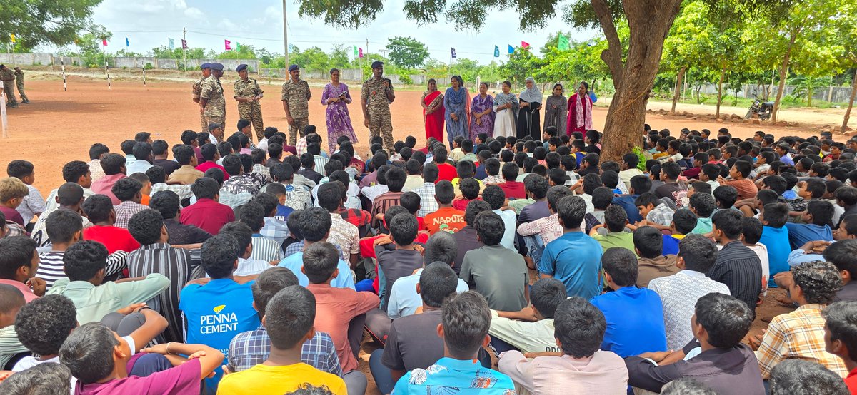 39BNCRPF's tweet photo. #39BN CRPF
11th Aug, 2026 
#Independence Day Celebrations, 2026
#Mass singing of Vande Mataram at TGTWR School, Mulugu 
#Awareness lecture on Hygiene &amp; Nutrition by MO-39 Bn
@CRPFsector @CRPFindia @39BNCRPF https://t.co/cJfMJalXrC