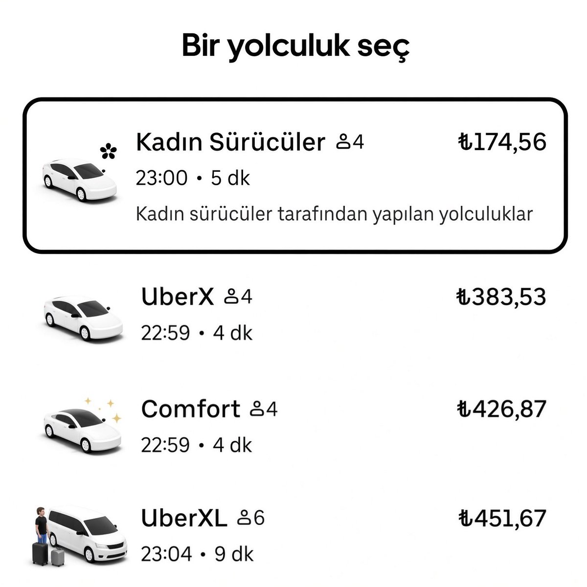 sedanursdiary's tweet photo. Arkadaşlar, lütfen birisi açıklayabilir mi? Neden kadın sürücüyle yolculuk yapınca ücret yarı yarıya düşüyor? https://t.co/vTIzaVyypH