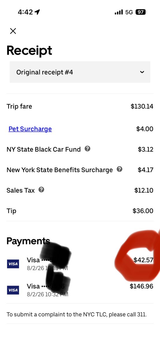NoviaDesign's tweet photo. @Uber your company has been secretly charged my card after my ride has end saying the ride took longer than expected! That's not my fault you give the driver the longest route to take me home! I 3 more rides you did this on! https://t.co/kYrJM4UpRJ