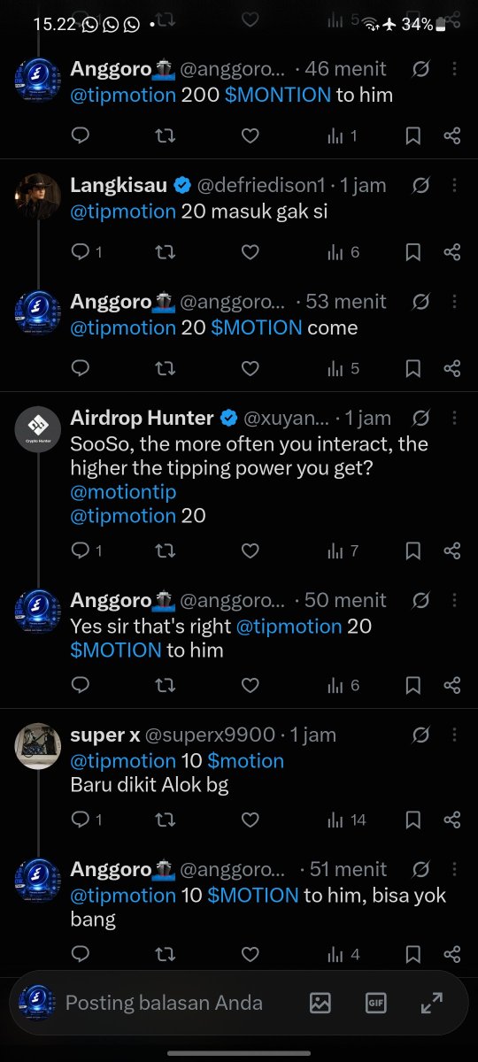 anggoro22977's tweet photo. how to get $MOTION, even though you’ve been diligent about posting and interacting. 1. More than 25 followers 2. Account age over 30 days And, of course, mutual interaction—likes, comments, and reposts. Tipping is easy; just use this format: @tipmotion 100 $MOTION #MOTION https://t.co/HoPfldc4j1