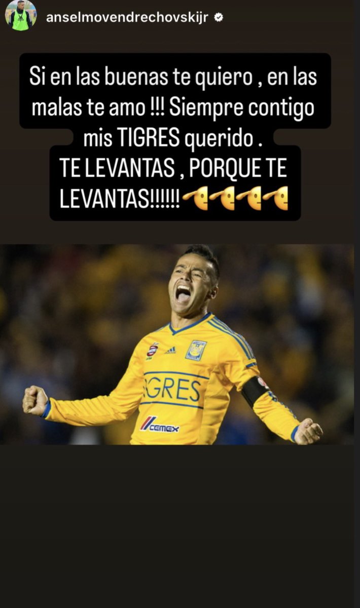 SomosdeTigres12's tweet photo. Juninho via en su cuenta de Instagram https://t.co/I4rzc1f4t3