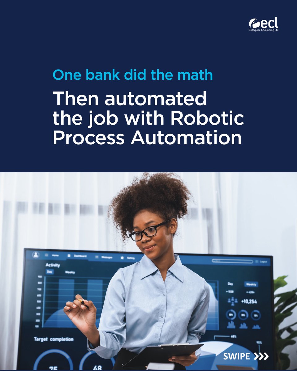 entcomputing's tweet photo. One of the expensive processes in most financial institutions is the one people hardly complain about.

Here’s what happened when one Ghanaian bank finally put a number to theirs.

Swipe to the last slide to get the full story. 
#stayrelevant #automation #operationalexcellence https://t.co/2uikHbR62f