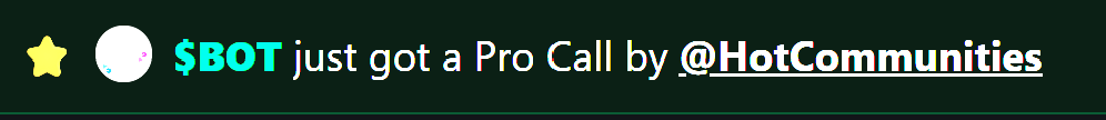 HotCommunities's tweet photo. Call by π @HotCommunities
Total Calls: 613
Total X: 624.5X
Average X per call: 4.6X
πͺ Grok Bot ($BOT)
86yPD2JRwppeWhr175eKdYQTcpuGc35ogUbiphpVpump
π«§ Bubblemap
Website | Twitter
π $BOT - π CA
π Called on https://t.co/RgIrJhjolb https://t.co/Qv1tuwxXcf