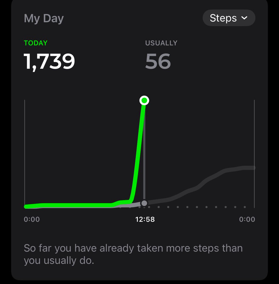 unikittyOwO's tweet photo. Usually 56 steps wow that is insane https://t.co/scAKTtsjez