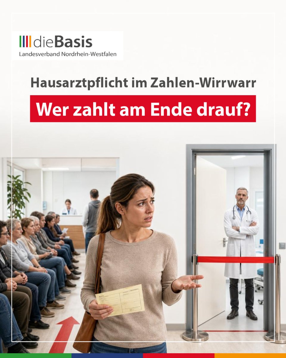 diebasisnrw's tweet photo. 💶 Hausarztpflicht im Zahlen-Wirrwarr: Wer zahlt am Ende drauf? 

🧐 160 Millionen Euro Mehrkosten bei der TK – 169 Euro Ersparnis pro Kopf bei der AOK: Zwei Studien liefern Gegensätze. Doch sie prüfen verschiedene Verträge und nutzen unterschiedliche Rechenmodelle. Keine davon beweist, dass ein flächendeckendes Primärarztsystem spart. 

❌ Ein Pflichtmodell würde die freie Facharztwahl einschränken. 

✅ dieBasis NRW steht für freie Arztwahl, Achtsamkeit und Entscheidungen nach belastbaren Daten.

🟩🟩🟦🟦🟥🟥🟧🟧

🤝 Jetzt Mitglied werden: https://t.co/fUfhpx2nlH

🟩🟩🟦🟦🟥🟥🟧🟧

🔗 Quelle: https://t.co/JYHw7bz1VF

#Hausarztpflicht #FreieArztwahl #TK #TechnikerKrankenkasse #AOK #Primärarztsystem #Gesundheitspolitik