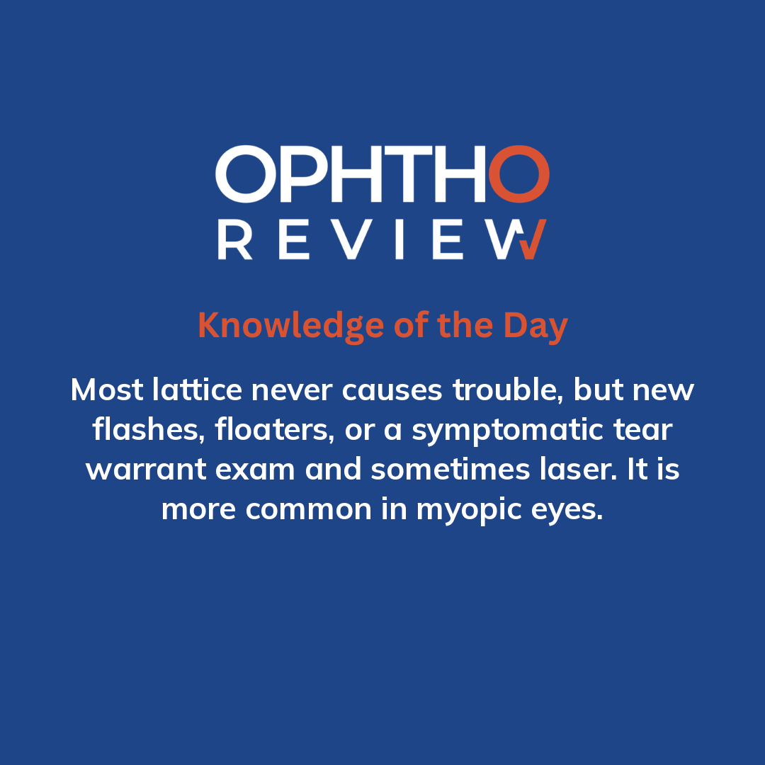 ophthoreview's tweet photo. Lattice

#ophthoreview #ophthalmology #ophtho #ophthalmologyresidency #ophthalmologist #surgicaleducation #medicaleducation #meded #surgery #medicalstudent #medicine #medicalschool #resident #residency https://t.co/te9bKtLr2z