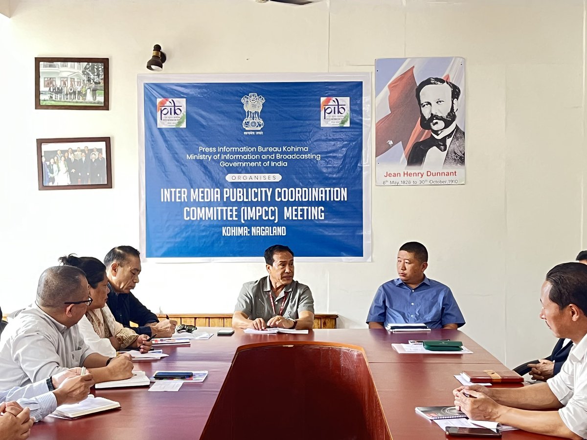 PIBKohima's tweet photo. The 3rd Inter Media Publicity Coordination Committee (IMPCC), Nagaland Chapter, was held today in Kohima.

#IMPCC #Nagaland https://t.co/BJmDZSHwxj