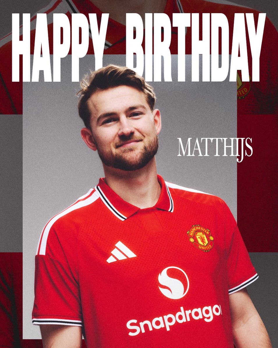001Assgard's tweet photo. 🎉 Happy Birthday, Matthijs de Ligt❤️🔴

Wishing our Dutch wall a fantastic birthday and an incredible season ahead🥳🛡️

Have a great one, Matthijs👑

#MUFC #ManchesterUnited #DeLigt #GGM https://t.co/VLNKK5TwpI