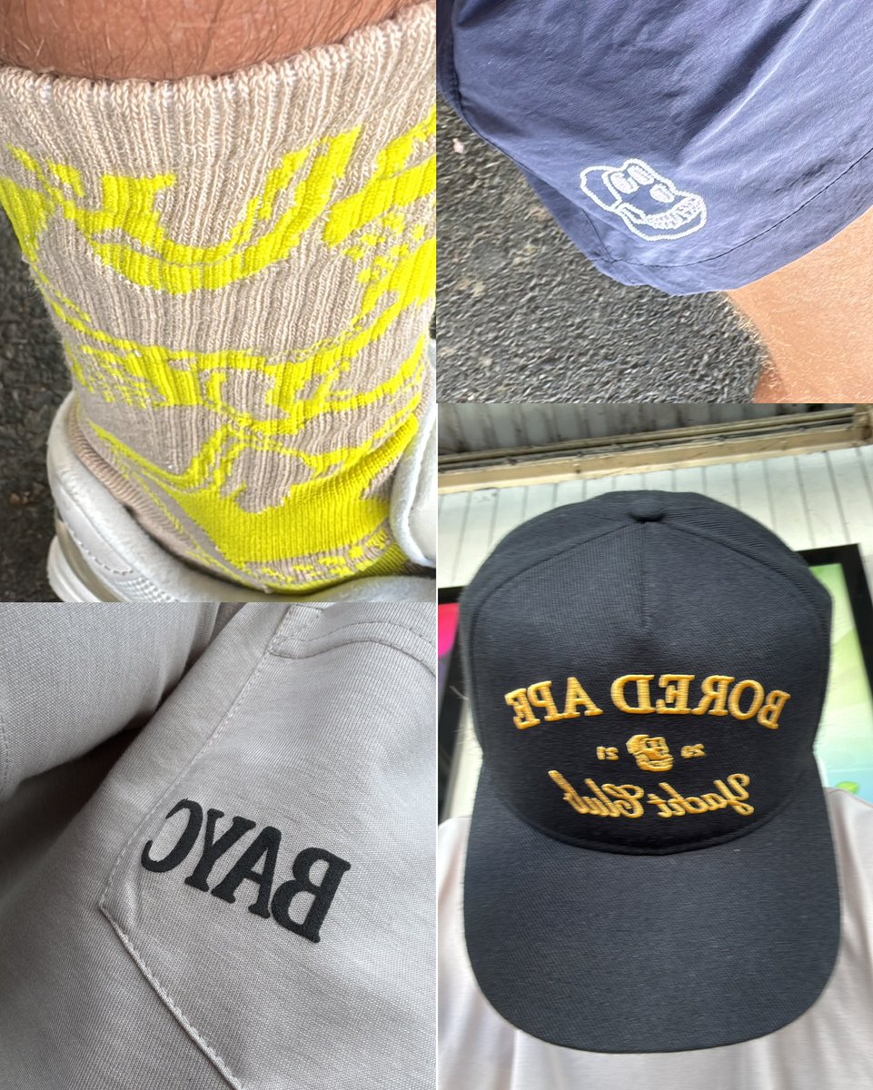 Throb_Lord's tweet photo. FULLY @BoredApeYC MERCHED UP! 🧢

Off to meet @CallumMelly @MoonFue1 &amp; @crypbros to plan #Apefest 🐵 https://t.co/nhOD73BqCu