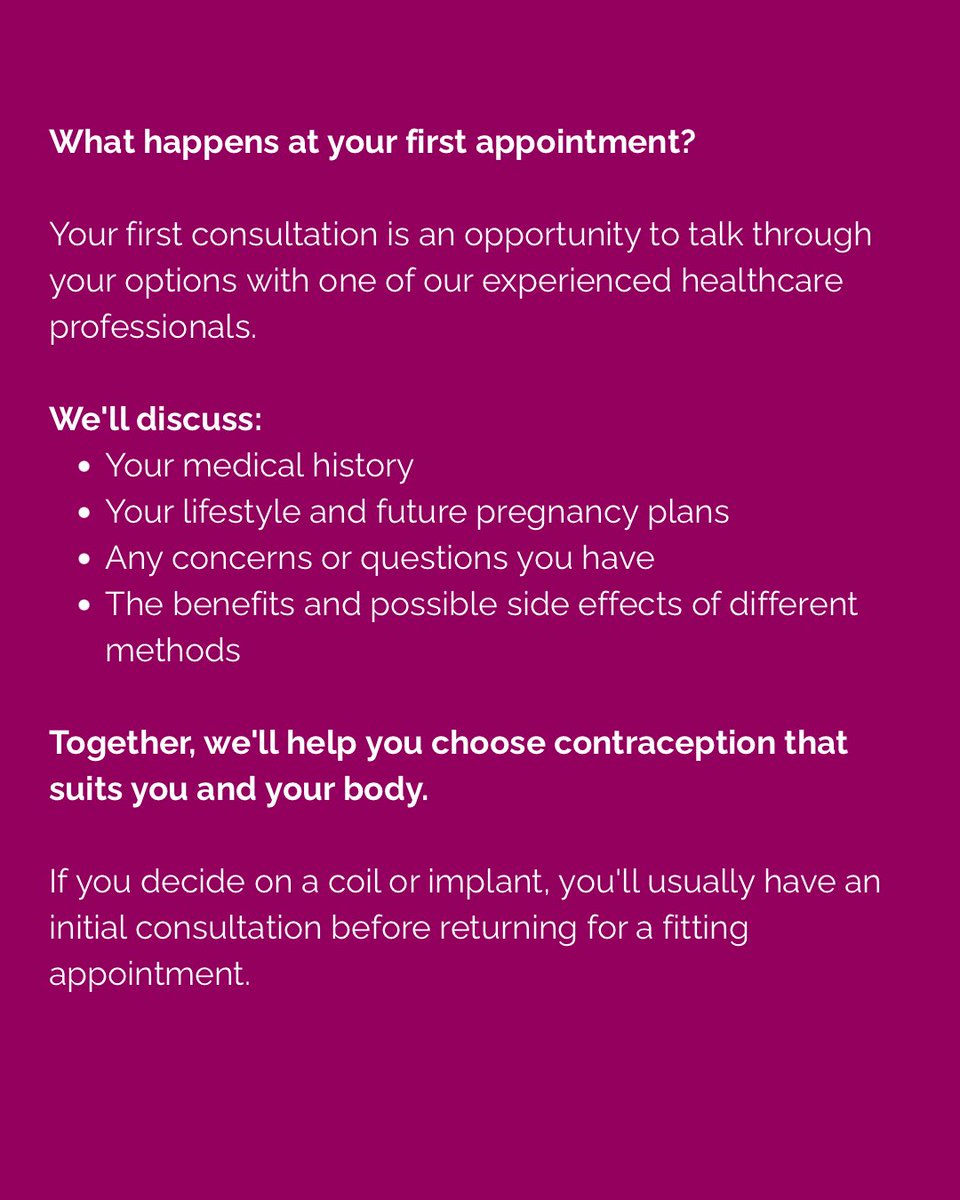 dublinwellwoman's tweet photo. 💜 Choosing contraception?

Your first appointment is a chance to discuss your medical history, lifestyle, future pregnancy plans and any questions you may have.

Together, we’ll help you find an option that suits you and your body. 💊

Find out more: https://t.co/KTZdo4La2k https://t.co/JUZMiUoJua