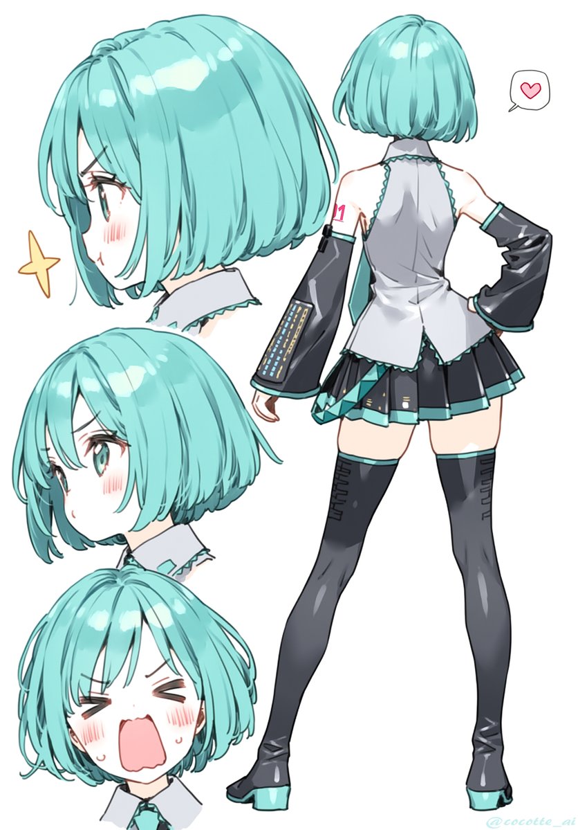 cocotte_ai's tweet photo. #初音ミク　ボブカットミクさん💚 https://t.co/QcCztUCqKS