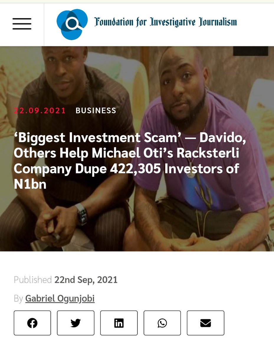 UnkleAyo's tweet photo. .@davido 

Everyone may move on from it but I have an unpaid duty to constantly float you, every year, as a common thief. 

There's 3 more scams like this. 

People died, lost their lives, lost their businesses - and not once have you summoned responsibility. https://t.co/Bc5vdSZlZl