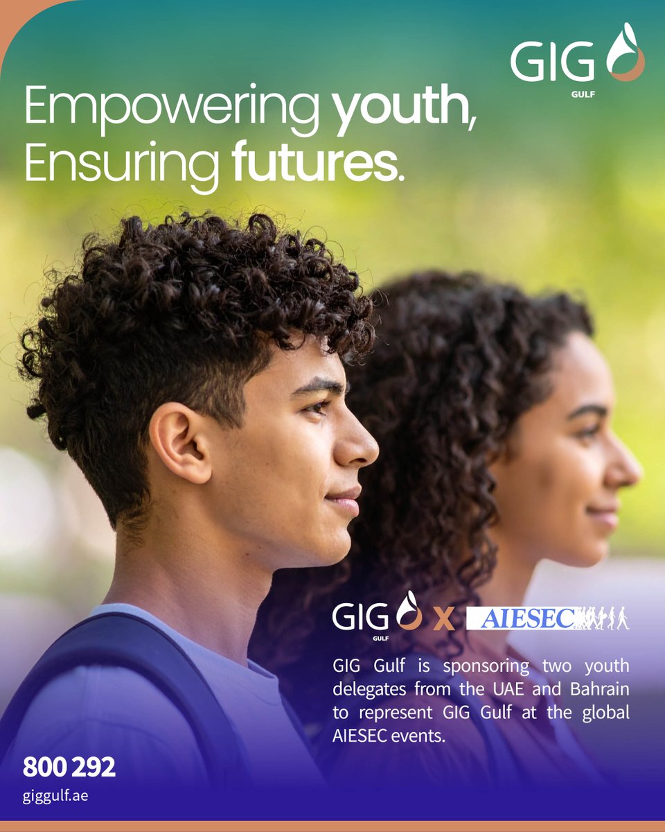 giggulf's tweet photo. Happy World Youth Day!

At GIG Gulf, we’re proud to support youth development across the region, empowering the next generation of leaders and changemakers to build a stronger, more inclusive future.

#GIGGULF #WorldYouthDay #YouthEmpowerment https://t.co/pSliT6KnY7