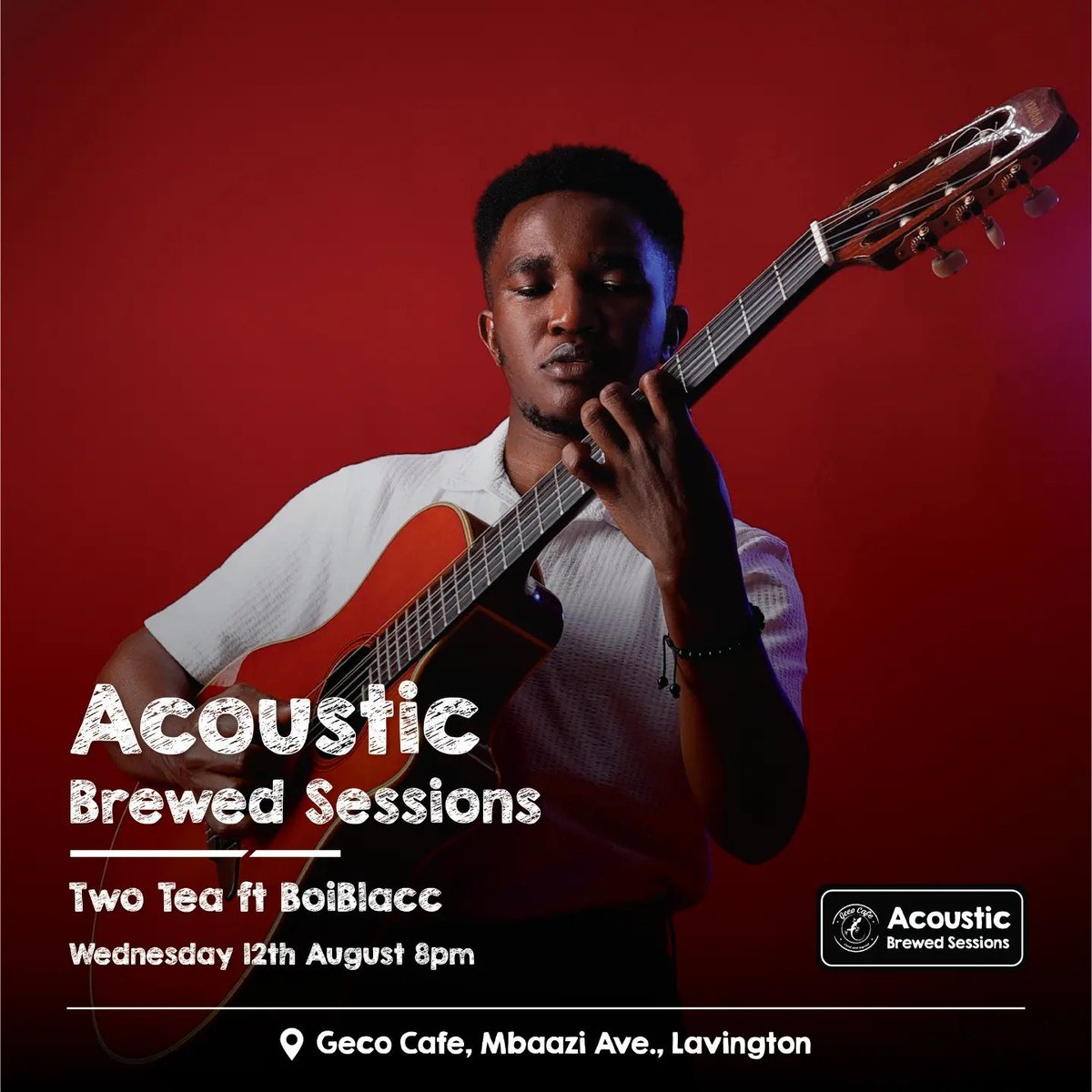 Sherehe_Plug's tweet photo. 🎶☕ #Nairobi #AcousticBrewedSessions

Rhythm, wordplay &amp; bluesy grooves. @_boiblacc brings the lyricism, #chainimbili with the bluesy sounds, curated by @CianoMaimba. Intimate midweek session for the ears. 👀

🗓️ Aug 12 | 🕗 8PM
📍 Geco Café, #Lavington
🎟️ Free 

#SherehePlug https://t.co/rqnC7bfHRY