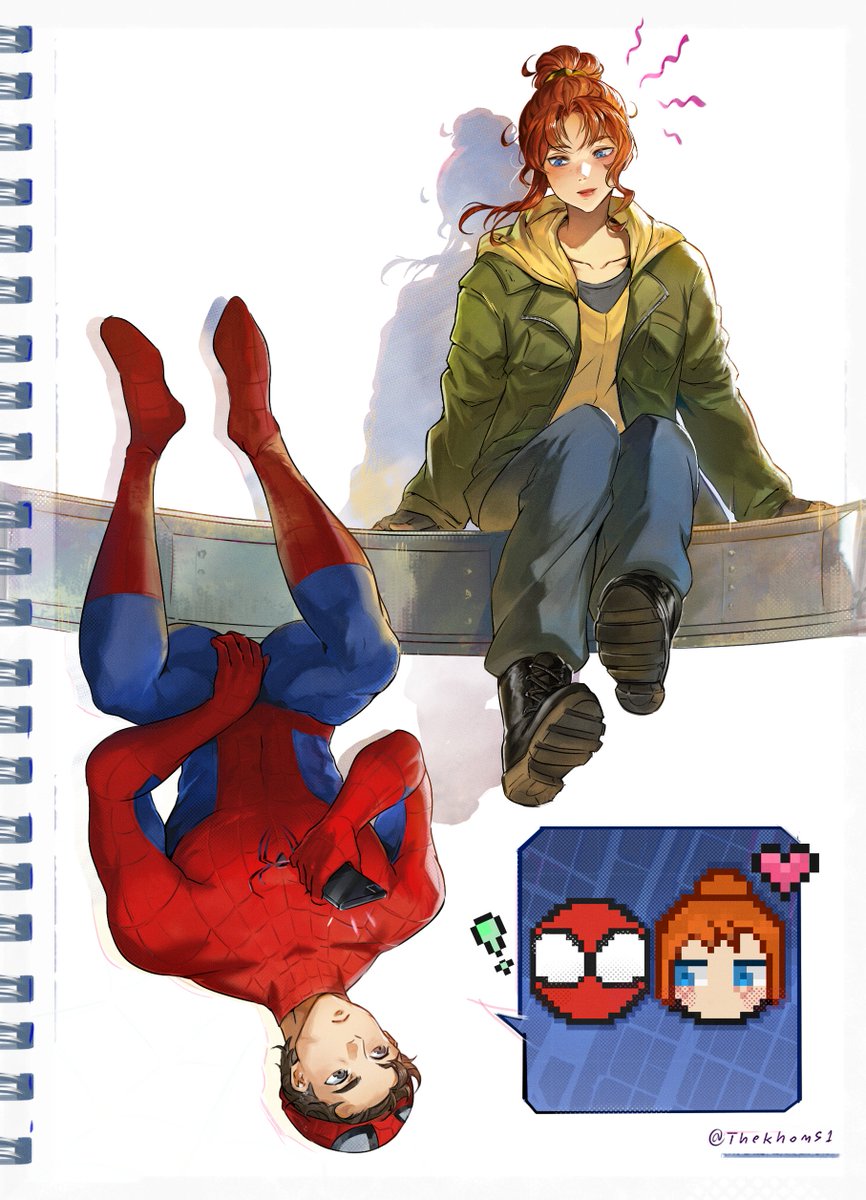 thekhoms1's tweet photo. Peter and Jean 😙 (Clean BG ver.)  #jeangrey #spiderman📷 #spidermanbrandnewday📷 #fanart https://t.co/mkIISR7f6t
