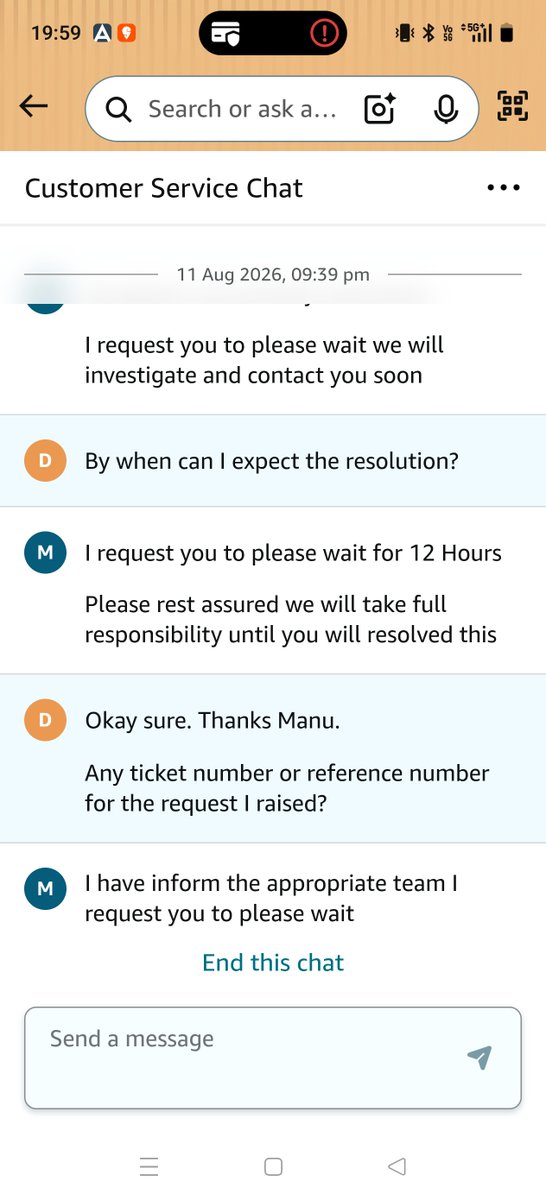 dhruvparmar05's tweet photo. @amazonIN @amazonpay 

I am having trouble adding a gift card to my Amazon Pay Balance and yesterday your support team said that the issue has been escalated and asked to wait for 12 hrs.
20 hrs have passed since then but still no resolution and today your team is not responding. https://t.co/7J5GPjMvfu