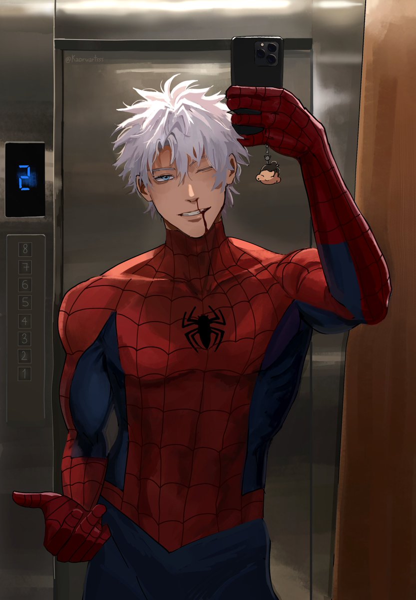 kaoruartsss's tweet photo. #jjk #spiderman https://t.co/FfztYFekLT