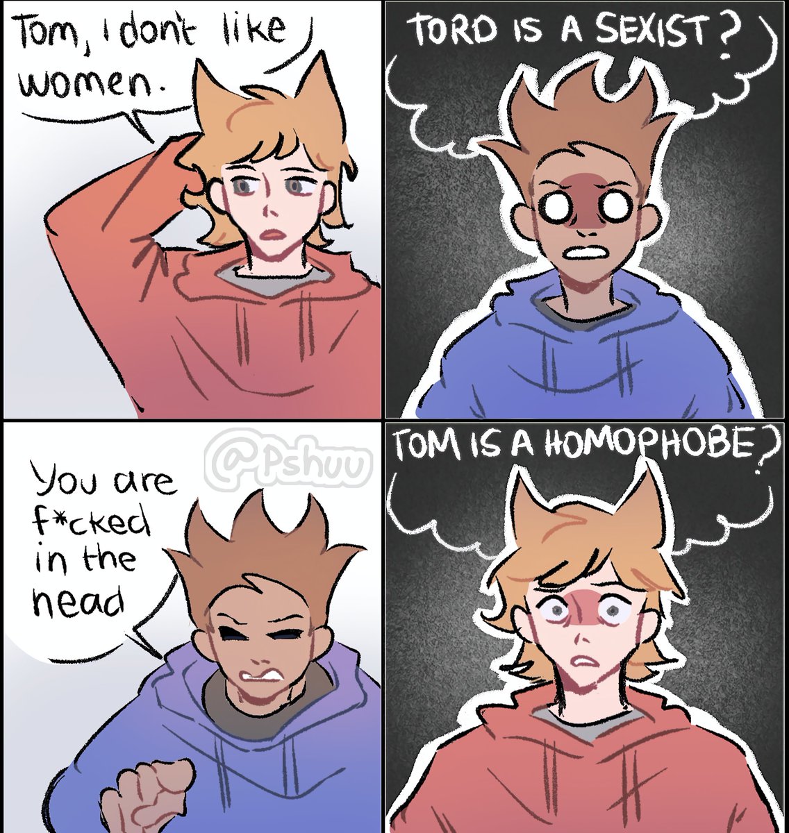 PshhuHut's tweet photo. Did a thing
#tomtord #tordtom #eddsworld https://t.co/UjNFQHIwsI