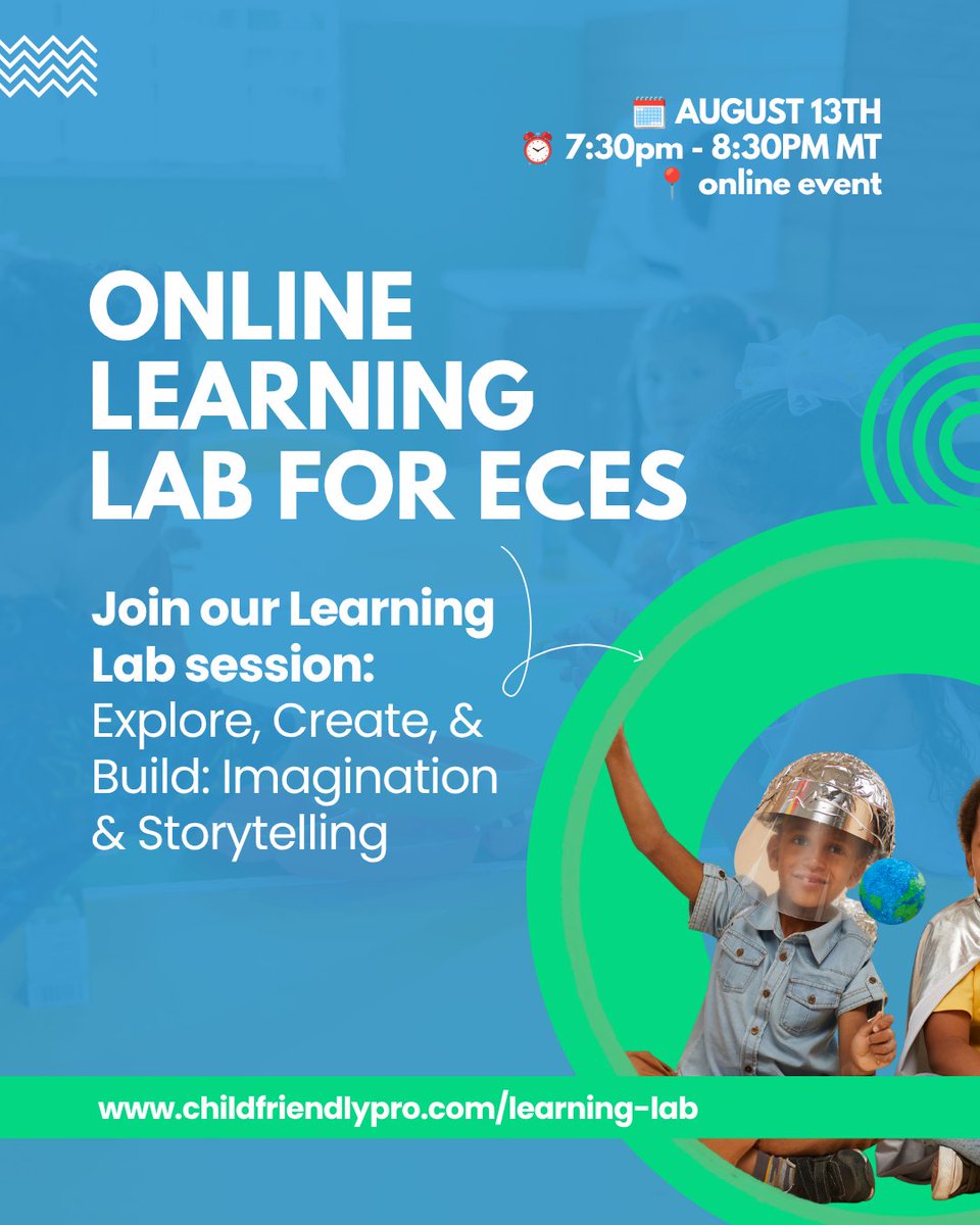 childfriendlyp's tweet photo. Our August 13 Learning Lab is all about the power of storytelling and dramatic play to grow young communicators. 

Join us tomorrow and walk away with hands-on ideas you can use in your classroom right away. 

Sign up now: https://t.co/ELA8h41o7k https://t.co/yINXcP364A