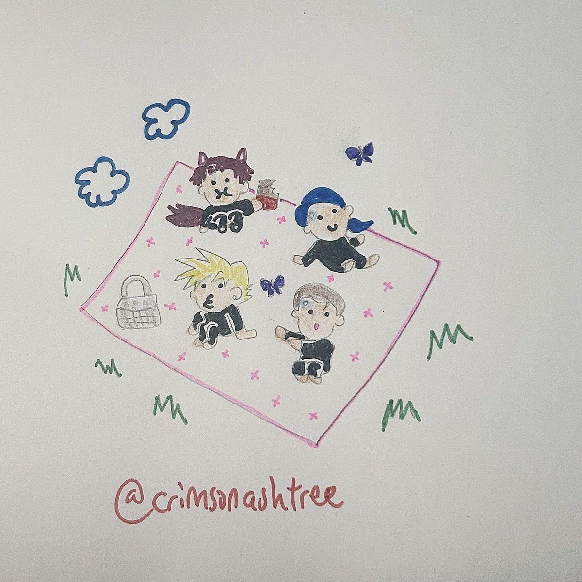 crimsonashtree's tweet photo. August Art Prompts by #DechartGames🎨
Connor, Traci, Cloud and Valko enjoying another hangout
11. Picnic https://t.co/XCSnEwGogA