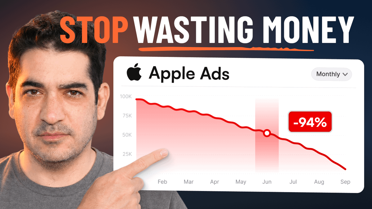 appfigures's tweet photo. 🔴 We're live!

Reviewing real Apple Ads campaigns and sharing what we'd change to get more from the budget.

Bring your Apple Ads questions and join the conversation.

👀 Watch Here https://t.co/qKiJipYecZ https://t.co/9in9as46nu