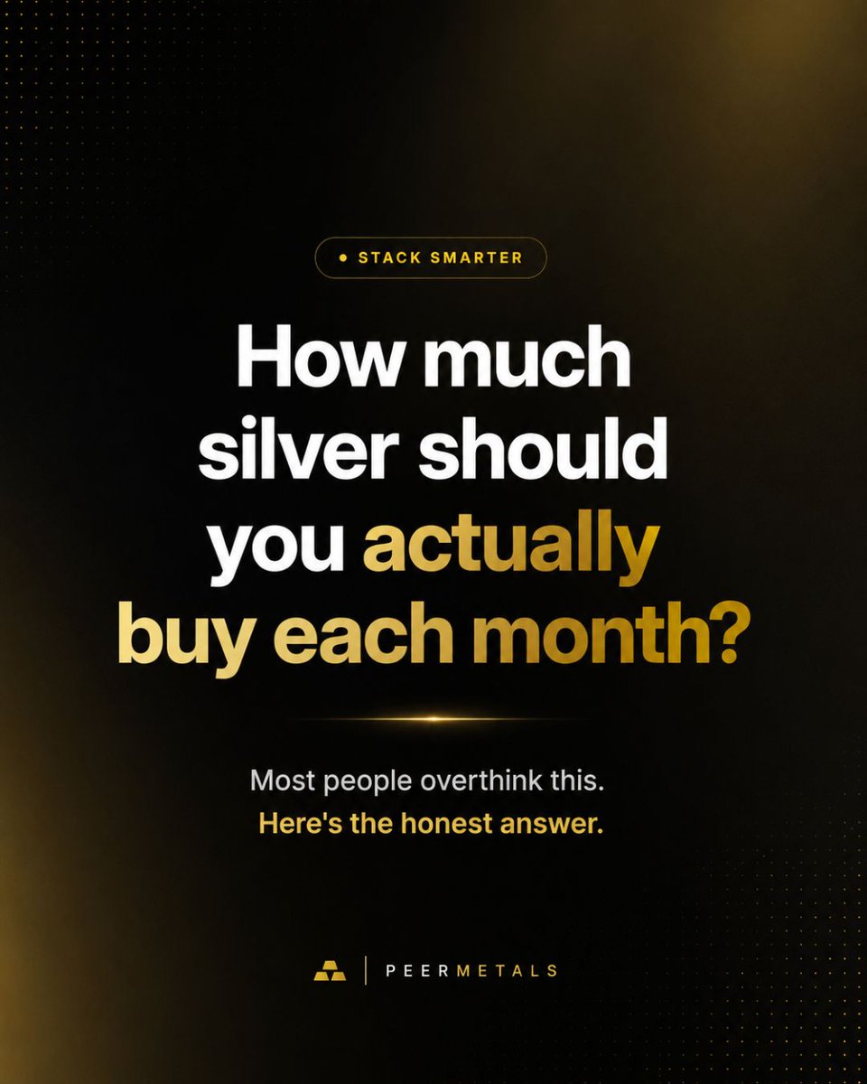 peer_metals's tweet photo. How much silver should you buy each month?

There’s no magic number.

#SilverStacking #SilverInvesting #SilverStacker https://t.co/Ts0zOvaOxp