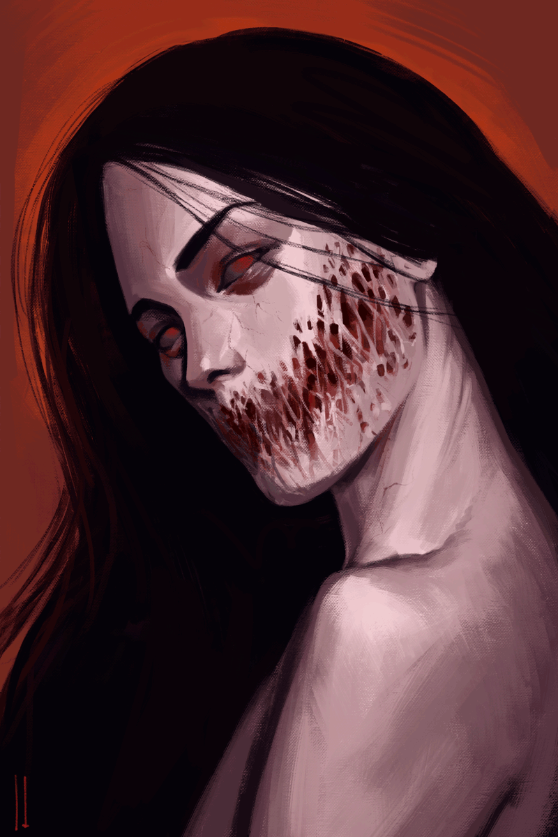 AngelIskra's tweet photo. #portrait 
#digitalart 
#horror 
#creepy https://t.co/kEJIUlNLZv