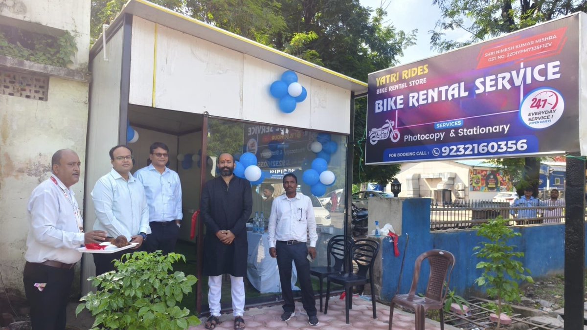 secrail's tweet photo. बिलासपुर स्टेशन पर 24×7 Bike Rental Service का शुभारंभ! 

दक्षिण पूर्व मध्य रेलवे की पहली बाइक रेंटल सेवा के माध्यम से यात्री स्टेशन से शहर के विभिन्न स्थानों तक बिना इंतजार, अपनी सुविधा और समय के अनुसार आसानी से आवागमन कर सकेंगे।
 
#BikeRental #BilaspurStation #PassengerConvenience  #SECR
