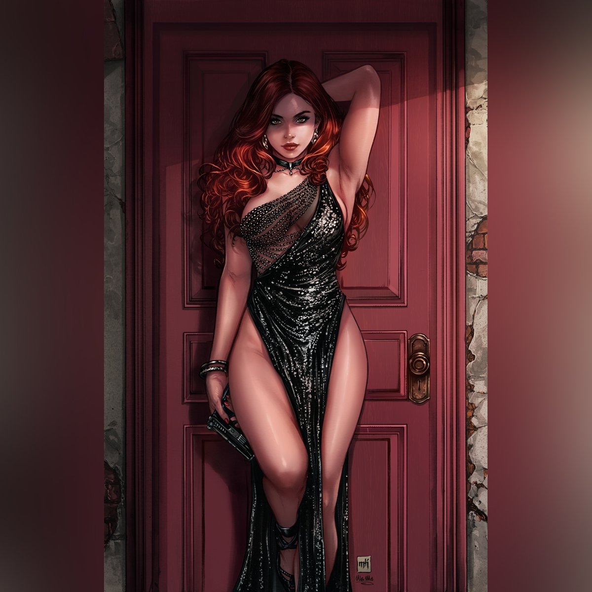 ulamosart's tweet photo. 🔥 THE ESCORT #4 is now live on Kickstarter! 🔥
Check out the killer main cover featuring Lexi looking absolutely deadly.
From @cheekycomics & @blackcrowcomics.
Lineart: @MikeKrome
Colors: @ulamosart
🔥 Back the campaign now! 🔥
#theescort #comicart #mikekrome #ulamos https://t.co/gn3rCOapj3