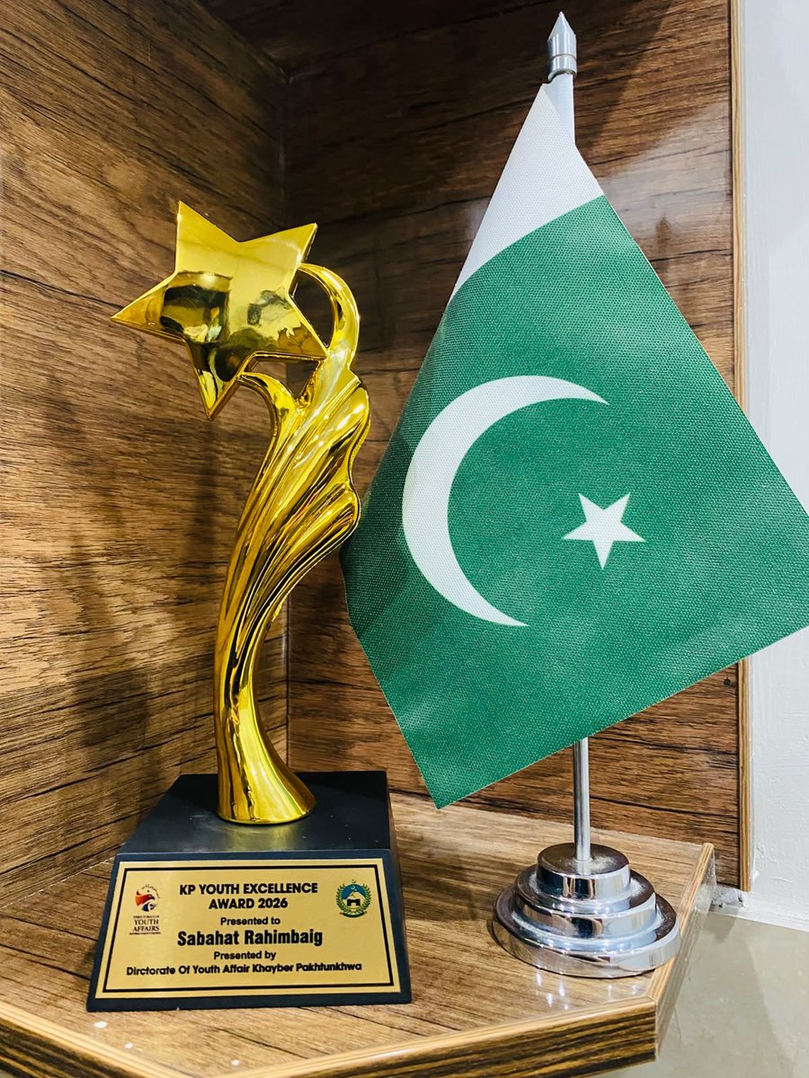 SRahimbaig's tweet photo. Feeling truly honoured and grateful to receive the Youth Excellence Award on the occasion of International Youth Day. My sincere gratitude to the Directorate of Youth Affairs KP for this wonderful recognition and for believing in the potential and contributions of young people. https://t.co/iBwUOcxAoL