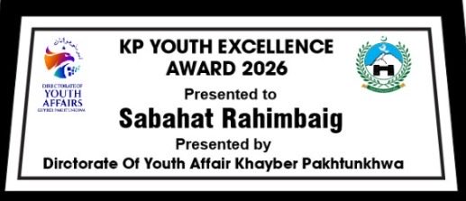 SRahimbaig's tweet photo. Feeling truly honoured and grateful to receive the Youth Excellence Award on the occasion of International Youth Day. My sincere gratitude to the Directorate of Youth Affairs KP for this wonderful recognition and for believing in the potential and contributions of young people. https://t.co/iBwUOcxAoL