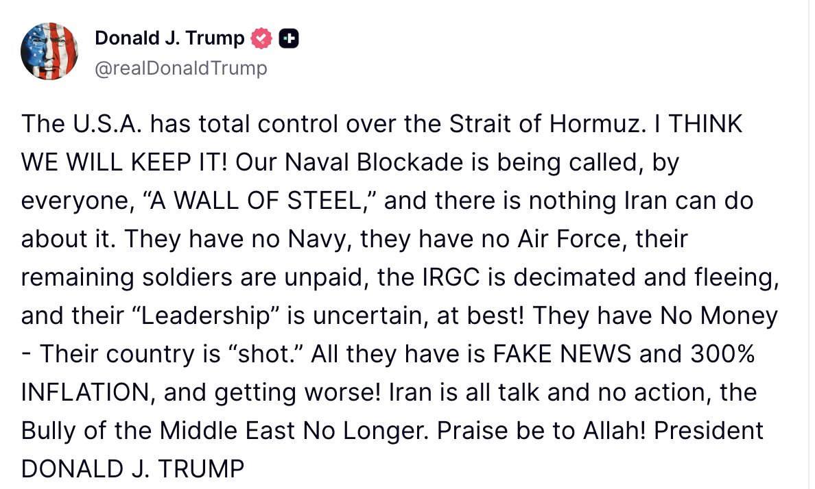 TreyYingst's tweet photo. President Trump issued a new statement on Iran: https://t.co/Gfb3OmELKN