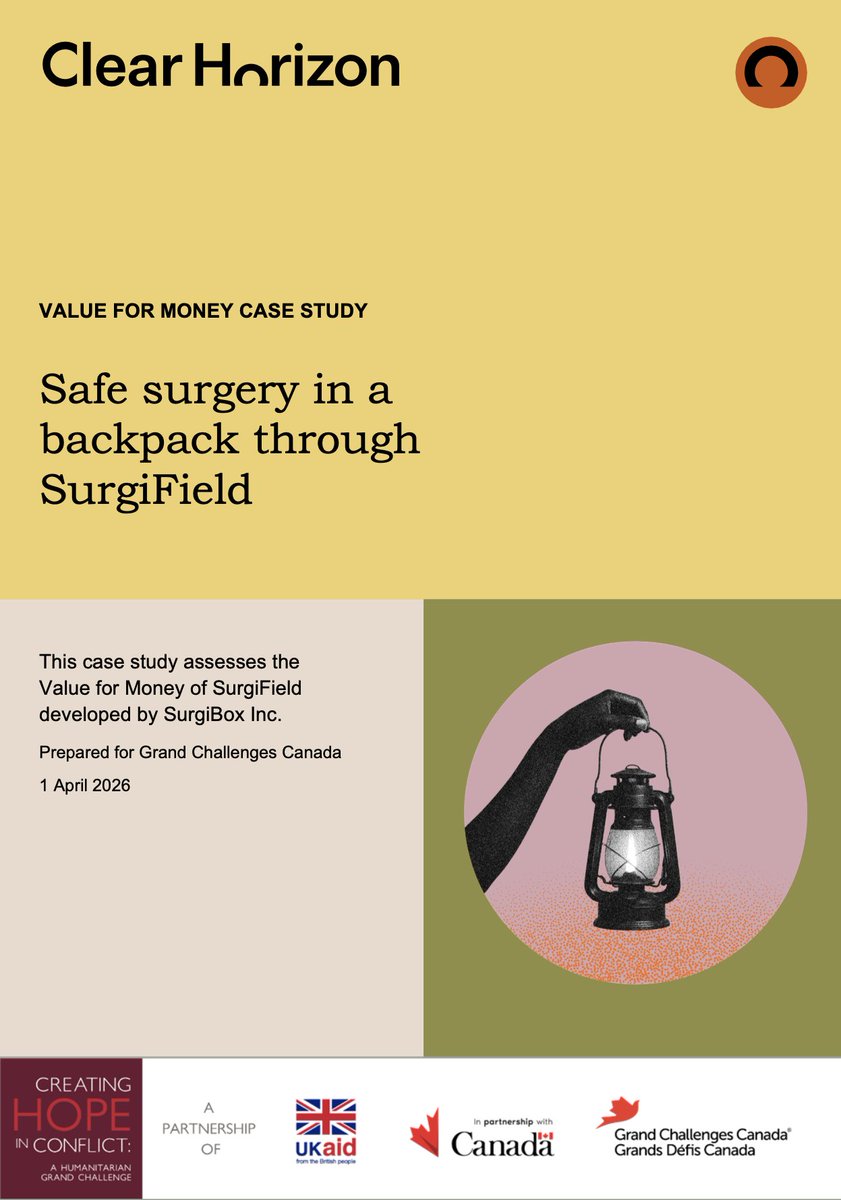 HumanitarianGC's tweet photo. #CaseStudy: explore how @SurgiBoxInc is changing what’s possible with an ultraportable, battery-powered sterile operating environment that fits into a backpack: https://t.co/2XDXQaWaAI @FCDOGovUK @CanadaDev @gchallenges https://t.co/Yafz3JgXmz