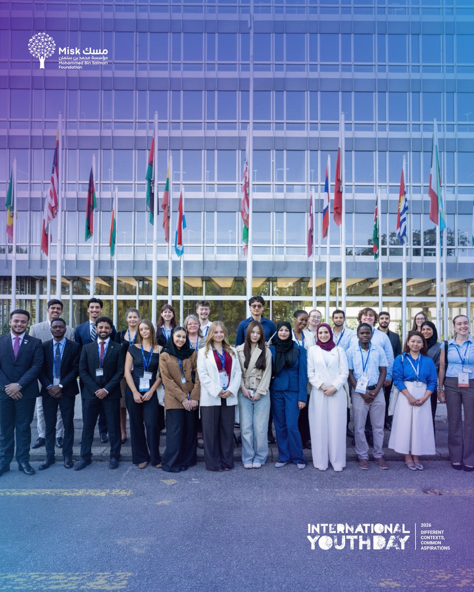 Misk_Global's tweet photo. Across every conversation, every connection, and every shared experience, young people are shaping the future together.
On International Youth Day, we celebrate the WAFD 2026 delegation and the global community brought together at the 31st AFS Youth Assembly.
#WAFDMisk #YouthDay https://t.co/LeJSEySG7C
