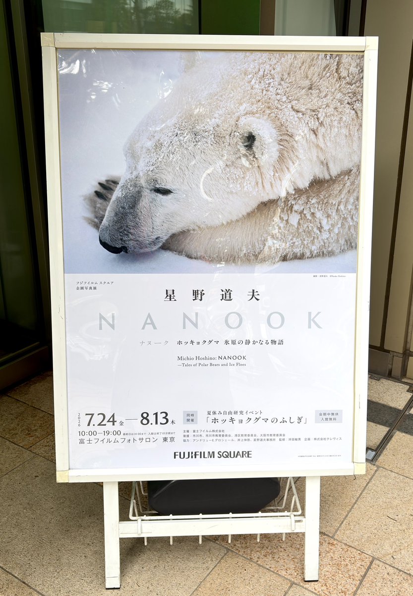 mintontktk's tweet photo. 東京ミッドタウン ウェスト1Fにある「フジフイルム スクエア」で行われている #星野道夫 さんの写真展

「ナヌーク ホッキョクグマ氷原の静かなる物語」 

星野さんの素敵な写真を間近で観られる絶好の機会で、お子さんが学べるイベントにもなっていました😌

残念ながら明日13日（木）14時までです https://t.co/Twm5646hEI