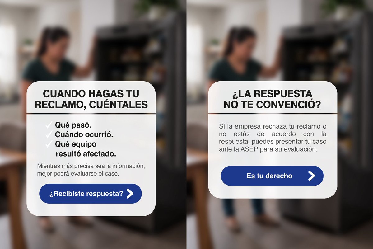 AsepPanama's tweet photo. Se fue la luz, volvió… y uno de tus aparatos eléctricos dejó de funcionar. ¿Qué puedes hacer? 
Si el daño ocurrió por una falla en el suministro eléctrico, puedes presentar un reclamo.
Conoce los pasos que debes seguir.
#ASEP30AñosHoyMásCercaDeTi https://t.co/g6dj8e6IPa