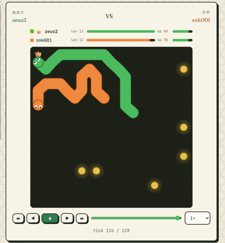 zzc19980103's tweet photo. One prompt changed my Snake: “Don’t ask if the next cell is safe. Ask which enemy reply leaves me the fewest safe exits.” I score worst-case area, mobility and head-to-head risk, then reject food traps even while leading. Survival first, pressure second. #SnakeS2 @cubicgameai https://t.co/uYKSCFF8TH