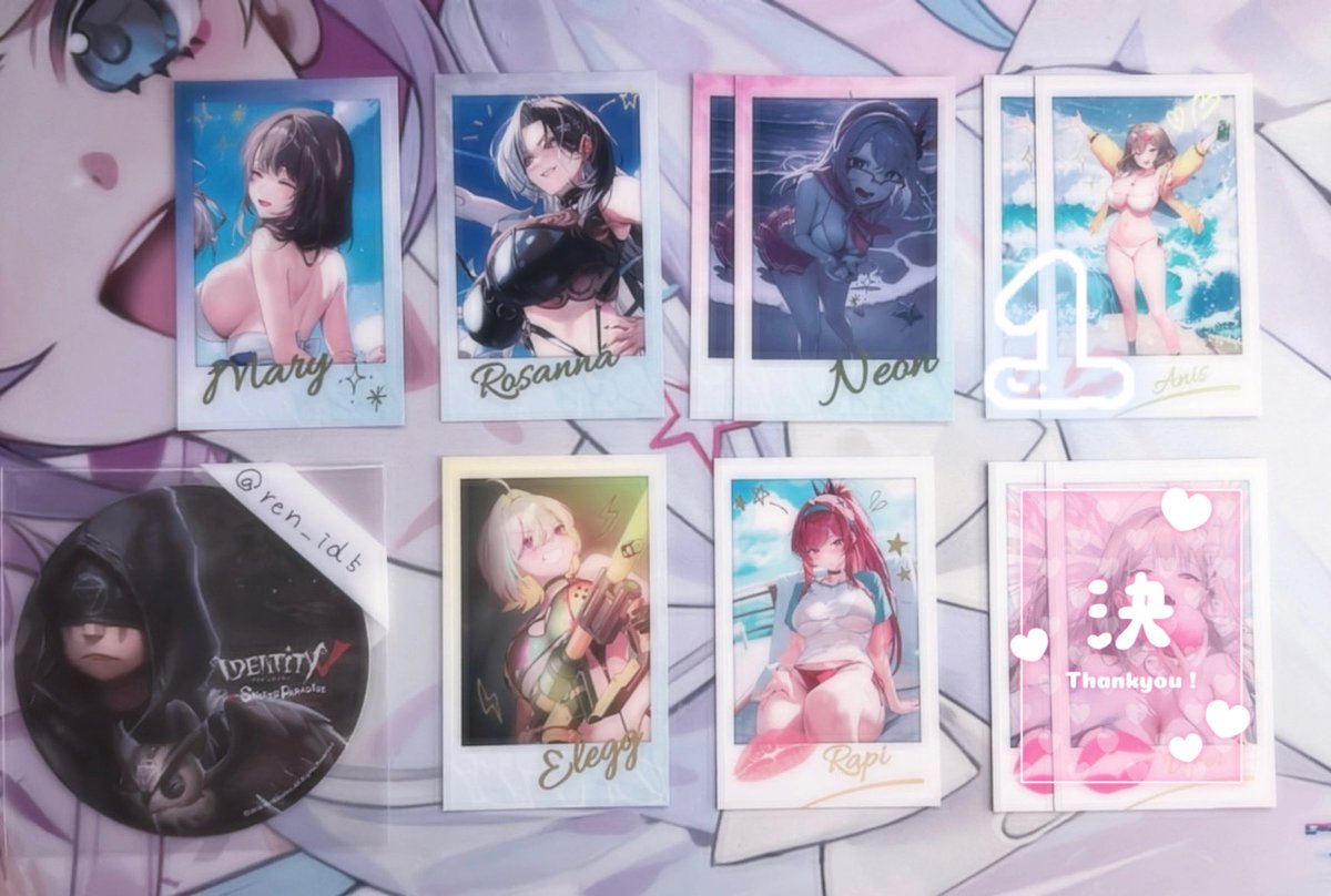 ren_id5's tweet photo. 【交換】 勝利の女神 NIKKE ニケ 一番くじ chapter8 I賞 夏の思い出フォトカード

譲｜画像一枚目（エレグ、ラピ、アニス、ロザンナ、メアリー、ネオン）
求｜画像二枚目（ドロシー）
or異種ドロシー♡アイテム次第で交換可
纏めての方優先
基本郵送♡要相談で都内手渡し可

お気軽にご相談下さい https://t.co/7HYFnygs7f