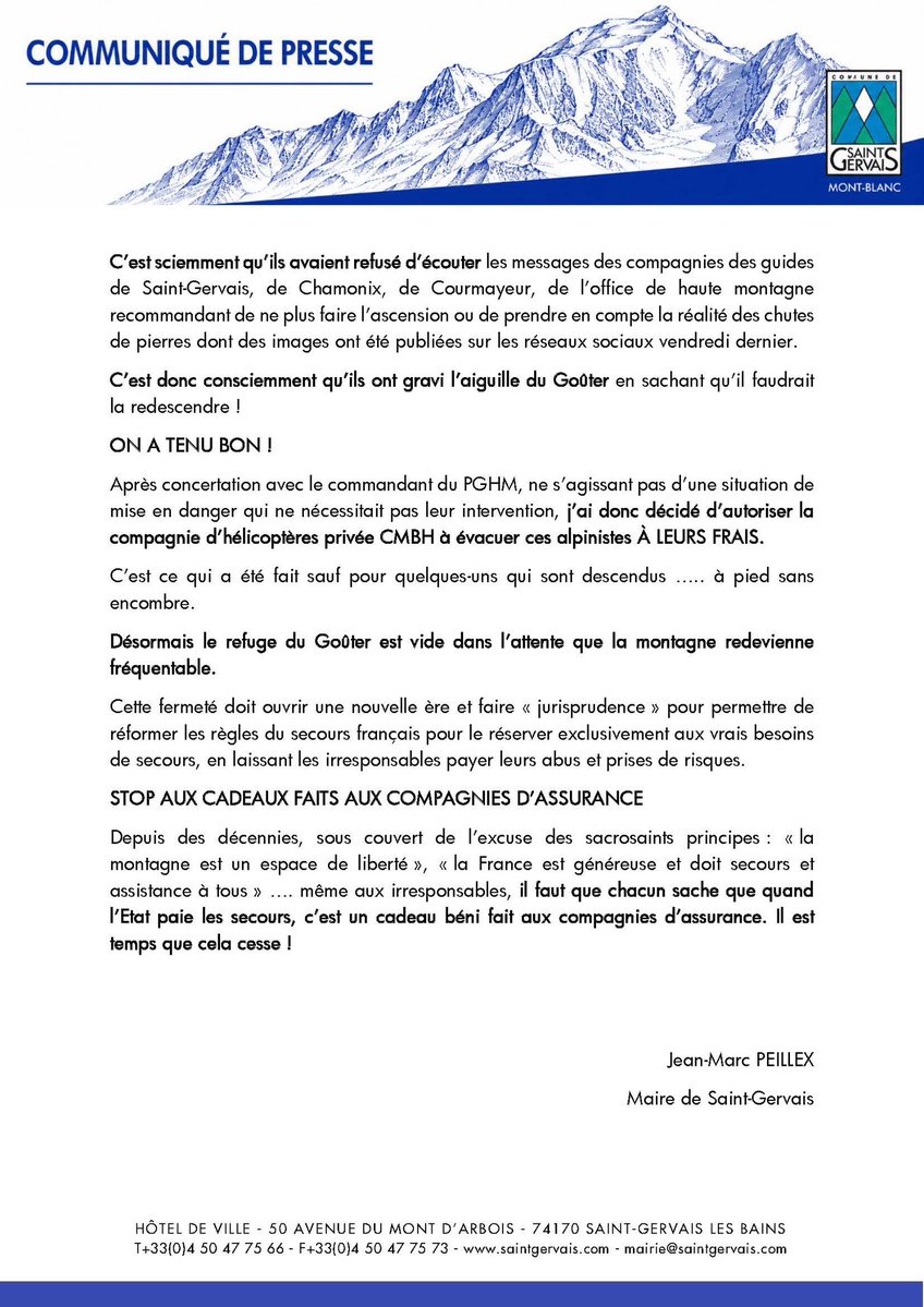 PEILLEX's tweet photo. #saintgervais #montblanc situation ubuesque au #refugedugouter https://t.co/cVJKyG94fe