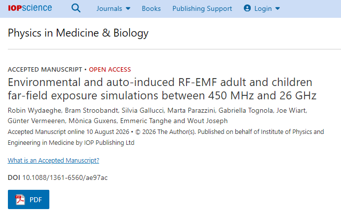 dave_ehs's tweet photo. Open access.
'These results indicate that ICNIRP reference levels at 3500 MHz and 7 GHz do not guarantee compliance with basic restrictions when beamforming concentrates energy on the body.'
#Radiofrequency #Radiation #ICNIRP #Beamforming #5G #6G
https://t.co/ETknnGxTbH https://t.co/VnhSPZpiCd