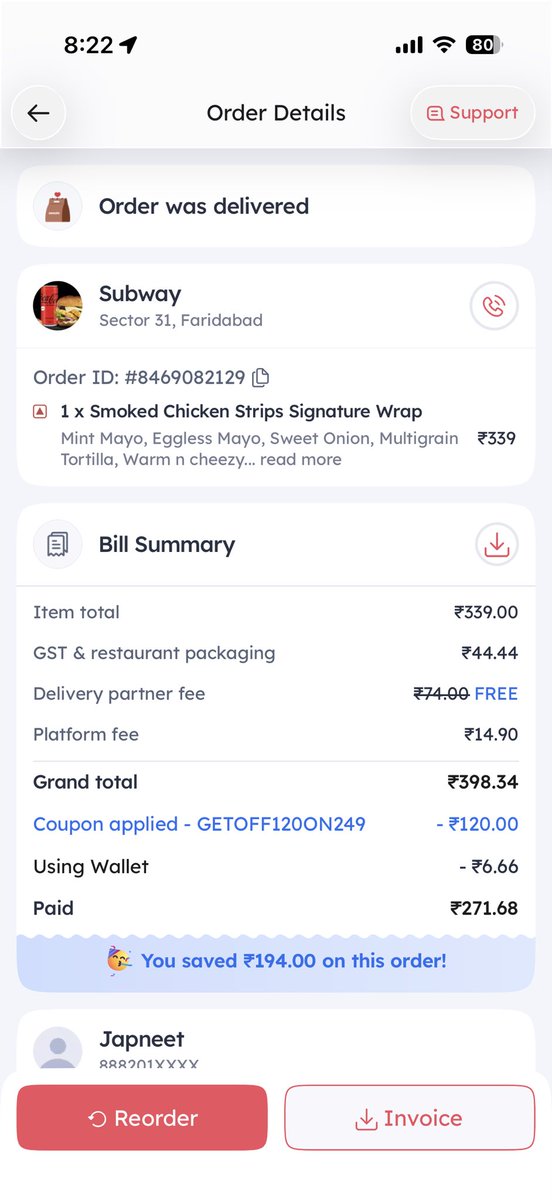 samar40422133's tweet photo. i got wrong oder delivered it think its of someone else #fraud #zomato @zomatocare odererd 1 wrap and got this https://t.co/Gt1AOjRWIZ