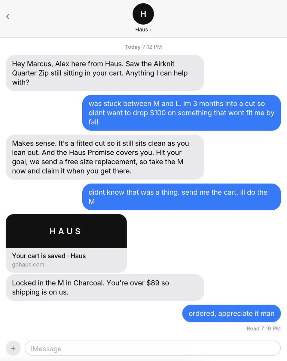 TailoredTexting's tweet photo. Let's make that $80mm -> $90mm 

(iMessage transactional recovery sits on top of Klaviyo/Postscript/Attentive and saves more checkouts) https://t.co/HQtenQmOw4