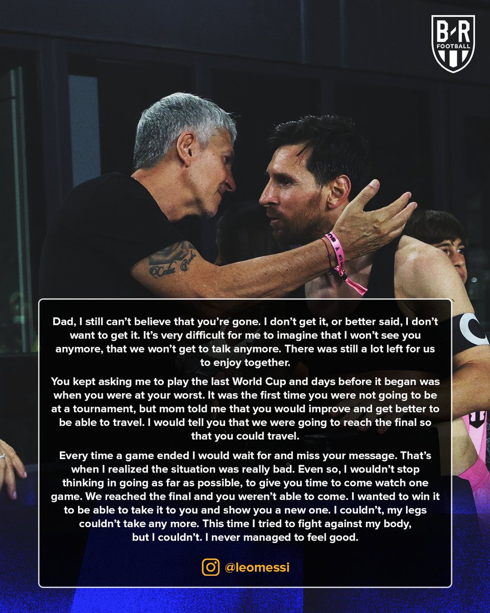 brfootball's tweet photo. Lionel Messi’s letter to his late father Jorge ❤️ https://t.co/FX7Zek1Q2N
