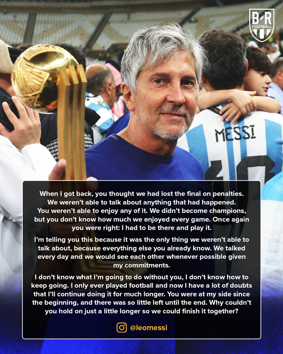 brfootball's tweet photo. Lionel Messi’s letter to his late father Jorge ❤️ https://t.co/FX7Zek1Q2N