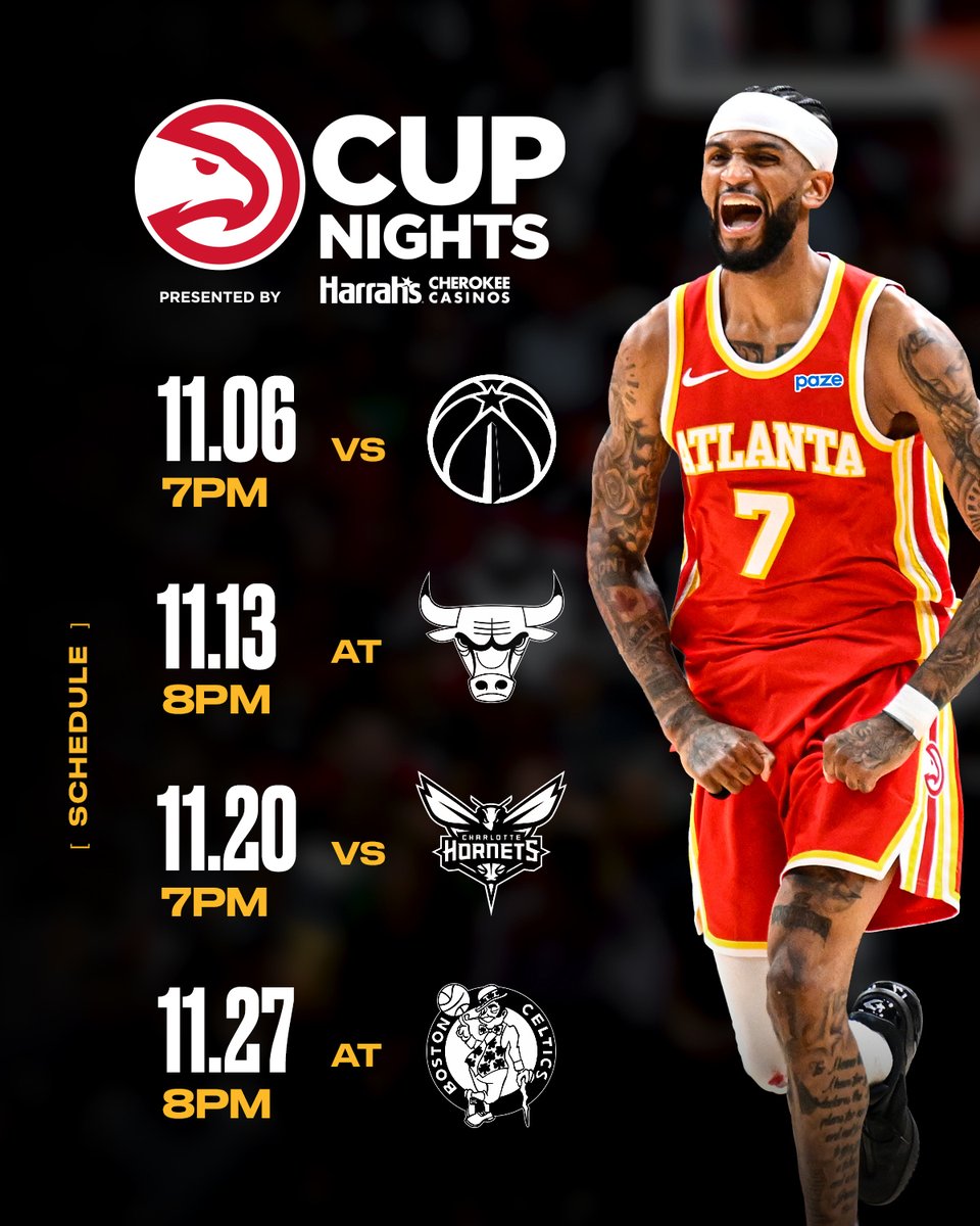 ATLHawks's tweet photo. Countdown to Cup Nights 🏆 @HarrahsCherokee https://t.co/2YIWVBaMoW
