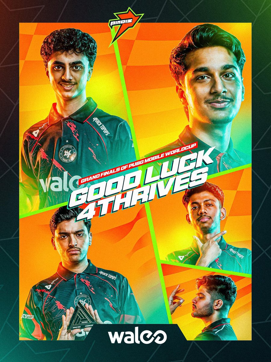 thepindiz's tweet photo. Grand Finals lock in!

Go take the chicken dinner boys. Hot drop, no fear, third party everyone. 🙌

Pindi is watching. @4thrives

#WeThePindiz #MadeOfPindi #EWC26 https://t.co/mf5ojIOQgy