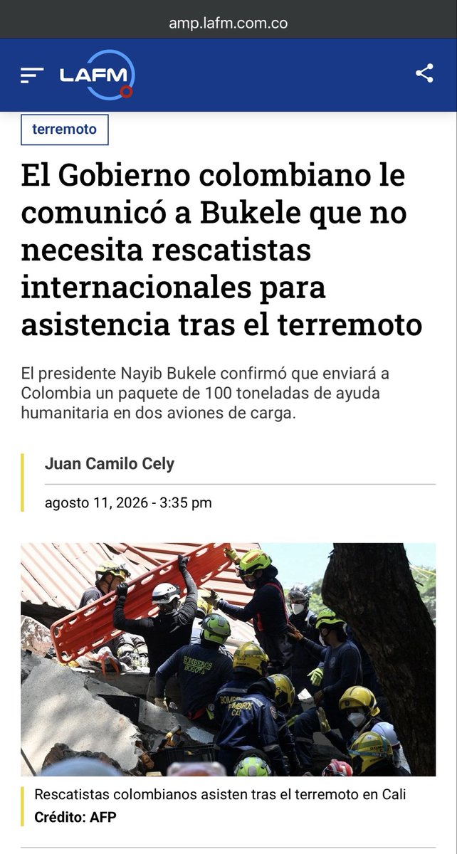 JordanRuiz57667's tweet photo. @AbelardoPTE Es verdad, el ofrecimiento de la ayuda se hizo 2 veces por parte de México hasta que aceptaron.

Al salvador no se la aceptaron, Abelardo inepto👇 https://t.co/zNSxs2ajWu