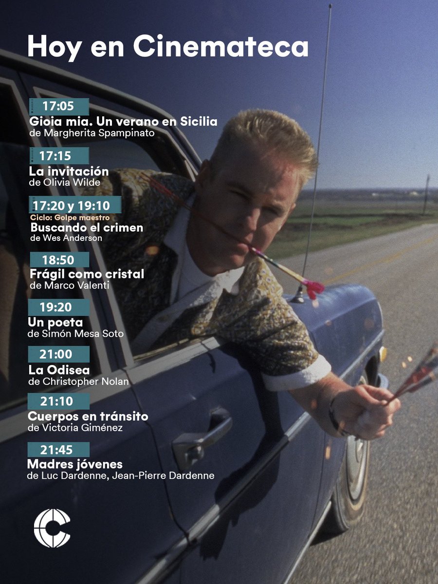 CinematecaURU's tweet photo. 📽️ Programación de hoy miércoles 12 de agosto.    

🎟️ https://t.co/cFQ2rLzM2E https://t.co/ehs00jAVIu